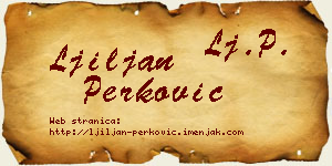 Ljiljan Perković vizit kartica